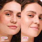 Blush, batom e sombra e muito glow