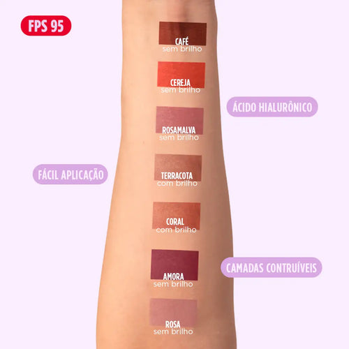 Bastão 3 em 1 - Blush, Batom e Sombra FPS 95
